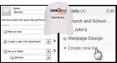 Outlook GTD and Diigo Lists